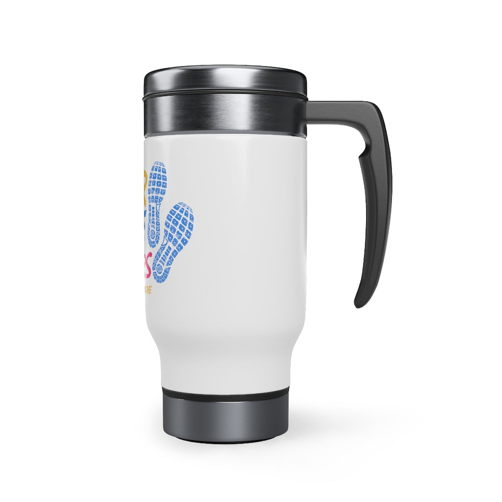 YPM Stainless Steel Travel Mug with Handle, 14oz