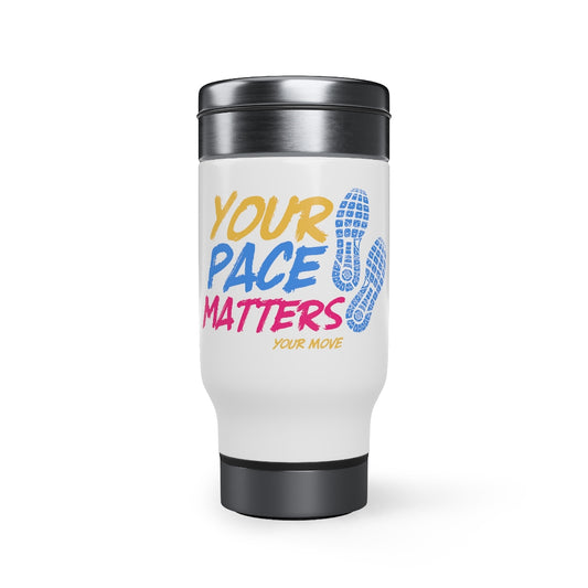 YPM Stainless Steel Travel Mug with Handle, 14oz