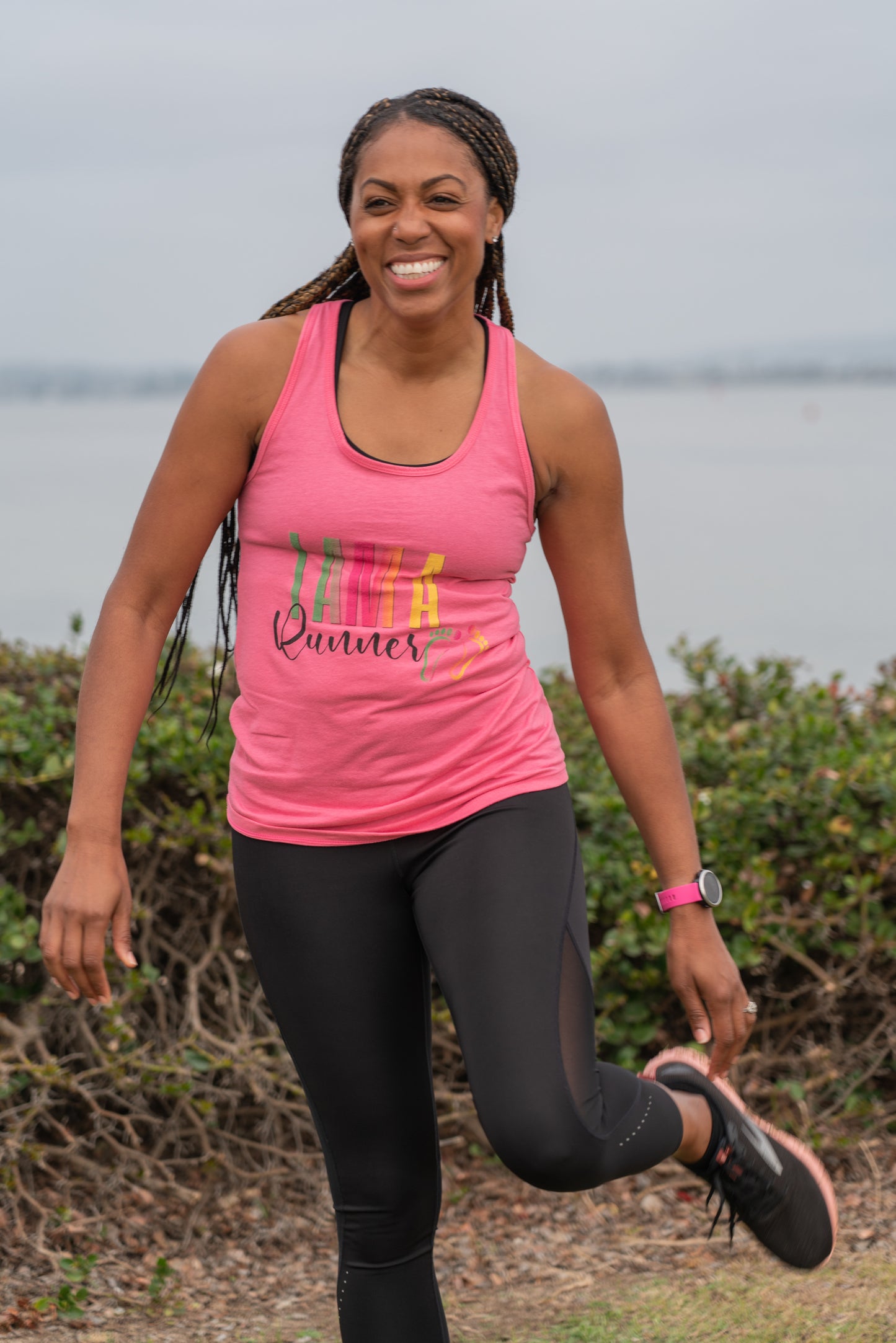 "I am a runner"  Women's Ideal Racerback Tank