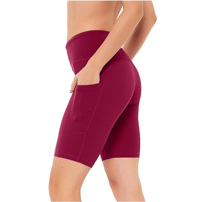 High Waist Yoga Shorts With Pockets