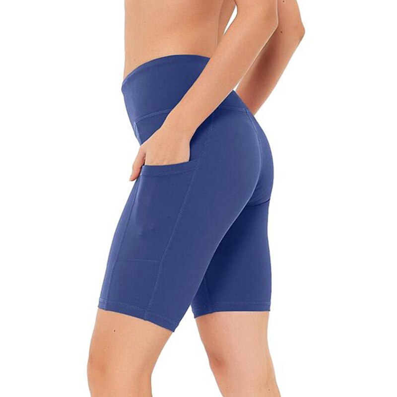 High Waist Yoga Shorts With Pockets