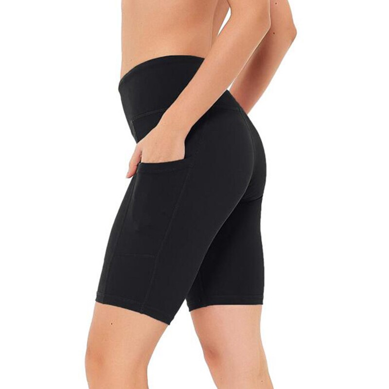 High Waist Yoga Shorts With Pockets